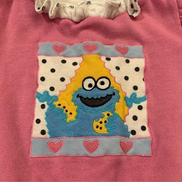 Sesame Street Babies Cookie Monster Vintage Crewneck Sweatshirt - Picture 3 of 6